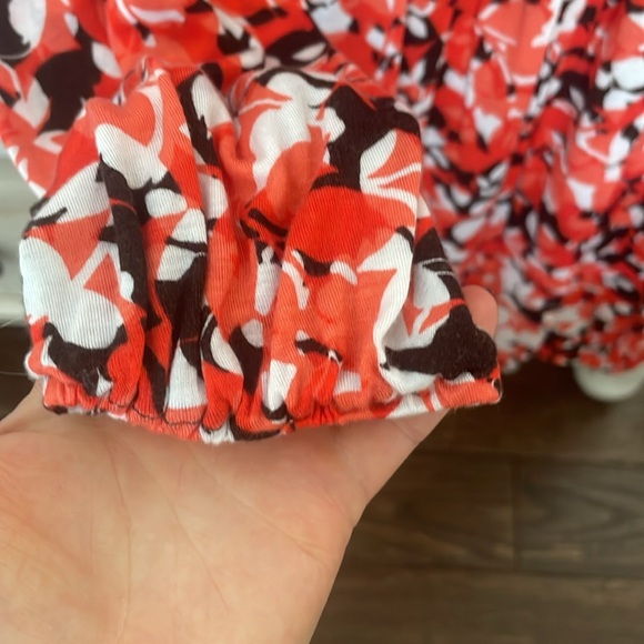 MICHAEL Michael Kors Orange, Black White Floral Top - XXS - Picture 6 of 8
